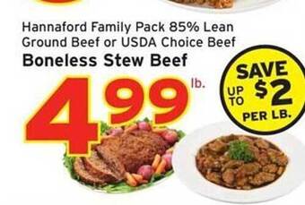Hannaford Boneless stew beef offer