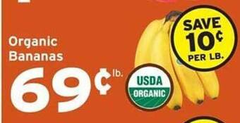 Hannaford Organic bananas offer