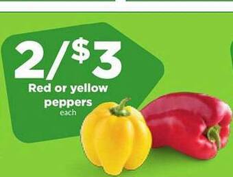 Hy-Vee Red or yellow peppers offer