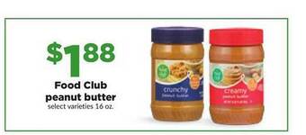 Hy-Vee Food club peanut butter offer