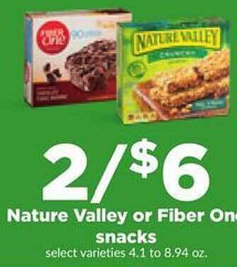 Hy-Vee Nature valley or fiber one snacks offer