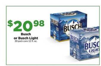 Hy-Vee Busch or busch light offer