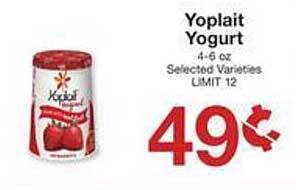 Price Chopper Yoplait yogurt offer