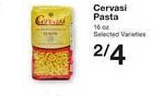 Price Chopper Cervasi pasta offer
