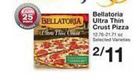 Price Chopper Bellatoria ultra thin crust pizza offer