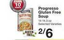 Price Chopper Progresso gluten free soup offer