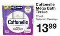 Price Chopper Cottonelle mega bath tissue offer