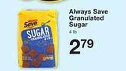 Price Chopper Always save granulated sugar offer