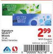 Safeway Signature select mixers offer