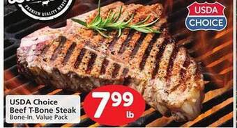 Safeway Usda choice beef t-bone steak offer