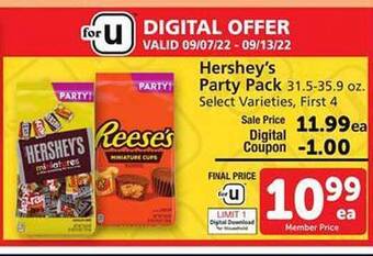 Safeway Hershey's party pack offer