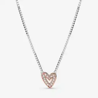 Pandora Sparkling freehand heart necklace offer