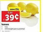 Lidl Lemon offer