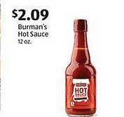 Aldi Burman's hot sauce offer
