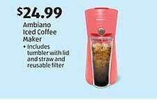 Aldi Ambiano iced coffee maker offer