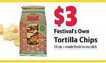 Festival Foods Festival's own tortilla chips offer