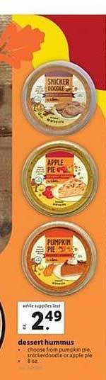 Lidl Dessert hummus offer