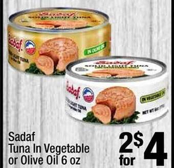 Super King Markets Sadaf tuna in vegetable or olive oil offer