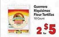 Vallarta Supermarkets Guerrero riquisimas flour tortillas offer