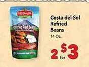 Vallarta Supermarkets Costa del sol refried beans offer