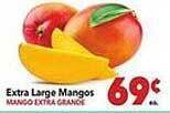 Vallarta Supermarkets Extra large mangos offer