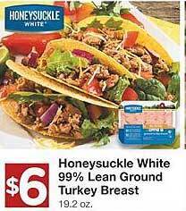 United Supermarkets Honeysuckle white 99% lean ground turkey breast offer