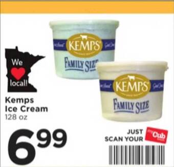 Cub Foods Kemps ice cream offer