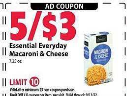 Festival Foods Essential everyday macaroni & cheese offer
