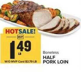 Food Lion Boneless half pork loin offer