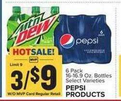 Food Lion Pepsi products offer