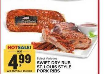 Food Lion Swift dry rub st. louis style pork ribs offer