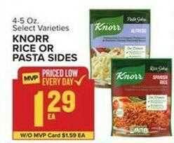 Food Lion Knorr rice or pasta sides offer