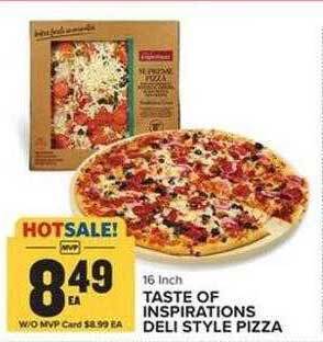 Food Lion Taste of inspirations deli style pizza offer