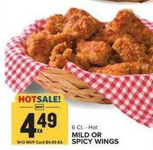 Food Lion Mild or spicy wings offer
