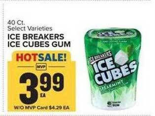 Food Lion Ice breakers ice cubes gum offer