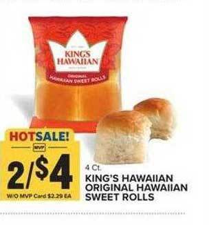 Food Lion King's hawaiian original hawaiian sweet rolls offer
