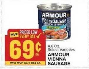 Food Lion Armour vienna sausage offer