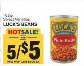 Food Lion Luck's beans offer