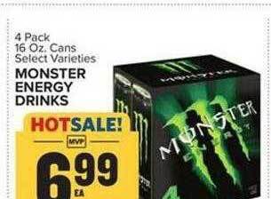 Food Lion Monster energy drinks offer