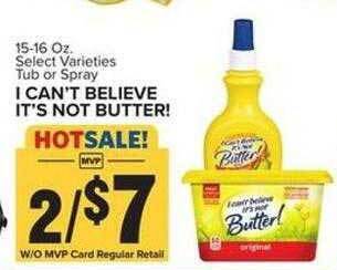 Food Lion I can't believe it's not butter! offer