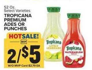 Food Lion Tropicana premium ades or punches offer