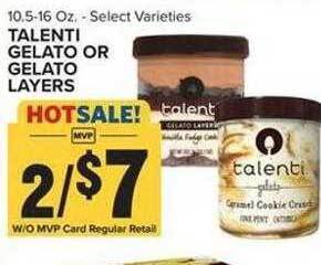 Food Lion Talenti gelato or gelato layers offer