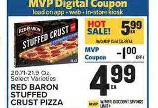 Food Lion Red baron stuffed crust pizza offer