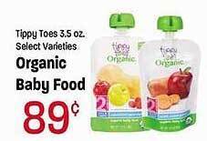 Maceys Tippy toes select varieties organic baby food offer