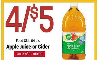 Maceys Food club apple juice or cider offer