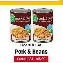 Maceys Food club pork & beans offer