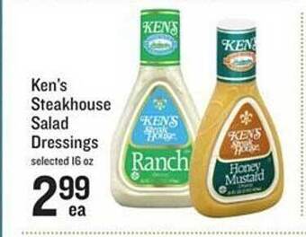 Lowes Foods Ken's steakhouse salad dressings offer