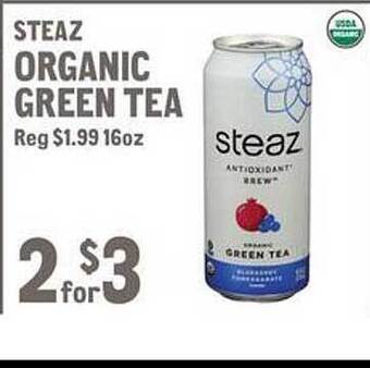 New Seasons Market Steaz organic green tea offer
