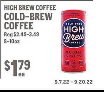 New Seasons Market High brew coffee cold-brew coffee offer