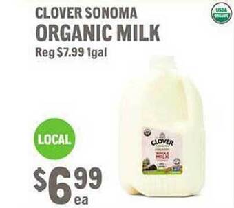 New Seasons Market Clover sonoma organic milk offer